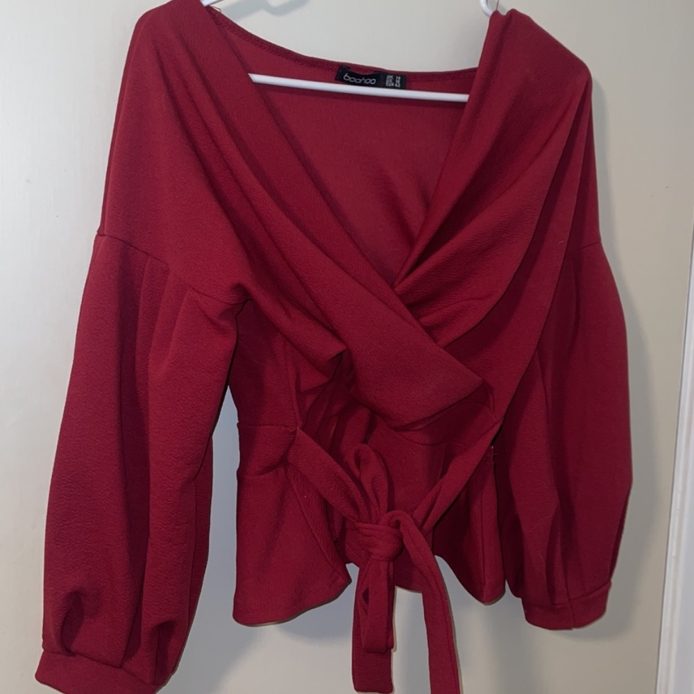 Boohoo wrap top
